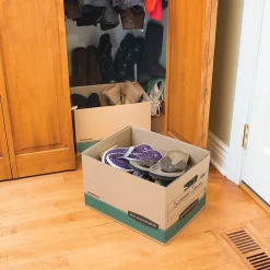 File Storage|Bankers Box® Medium-Duty Recycled FastFold File Storage Boxes, Lift-Off Lid, Letter/Legal Size, Brown, 12/Carton (12770)