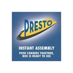File Storage|Bankers Box® Bankers Box Presto Heavy-Duty Instant Assembly File Storage Boxes, Lift-Off Lid, Letter Size, White/Blue, 4/Pack (0063102)