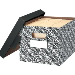 File Storage|Bankers Box® Bankers Box Stor/File Medium-Duty Storage Boxes, Letter/Legal, Brocade, 4/Carton (0022705)