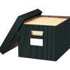 File Storage|Bankers Box® Stor/File Medium Duty Recycled FastFold Corrugated File Box with Lift Off lid, Letter/Legal Size, Pinstripe