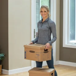 File Storage|Bankers Box® Bankers Box Stor/File Medium-Duty FastFold File Storage Boxes, Lift-Off Lid, Letter/Legal Size, Brown, 20/Pack (1277008)