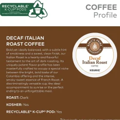 Barista Prima Decaf Italian Roast Coffee, Keurig K-Cup Pod, Dark, 96/Carton (6624CT)
