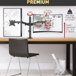 Outlet Barkan Adjustable Dual Arms, Up to 32