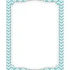 Classroom Paper*Barker Creek 8 1/2" x 11" Decorative Computer Paper, Turquoise Chevron, 50/Pack (LL740)