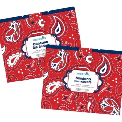 File Folders|Barker Creek Bandana Letter-Size File Folders, 24/Set (BC3943)