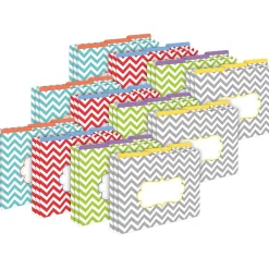 File Folders|Barker Creek Beautiful Chevron File Folder, 1/3-Cut Tab, Letter Size, Assorted, 36/Set (4395)