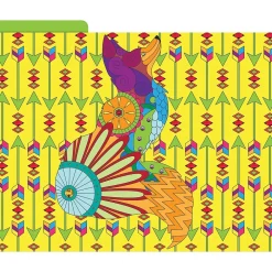 File Folders|Barker Creek Bohemian Animals File Folder, 1/3-Cut Tab, Letter Size, Assorted, 12/Pack (2012)