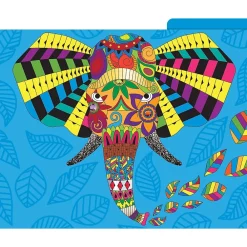 File Folders|Barker Creek Bohemian Animals File Folder, 1/3-Cut Tab, Letter Size, Assorted, 12/Pack (2012)