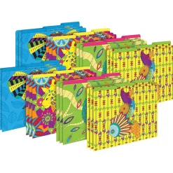 File Folders|Barker Creek Bohemian Animals File Folder, 1/3-Cut Tab, Letter Size, Assorted, 24/Set (4398)