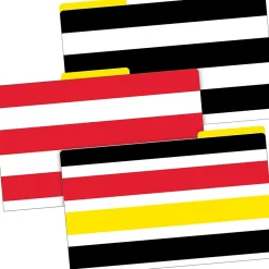 File Folders|Barker Creek Buffalo Plaid & Wide Stripes Legal-Size File Folders, Multi-Design Set, 27/Set (BC3902)