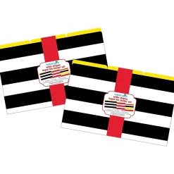 File Folders|Barker Creek Buffalo Plaid & Wide Stripes Legal-Size File Folders, Multi-Design Set, 18/Set (BC3908)