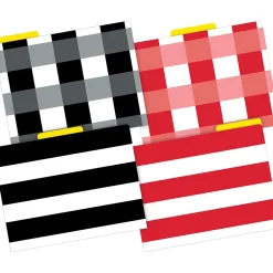File Folders|Barker Creek Buffalo Plaid & Wide Stripes File Folder, 1/3-Cut Tab, Letter Size, Assorted, 12/Pack (2011)