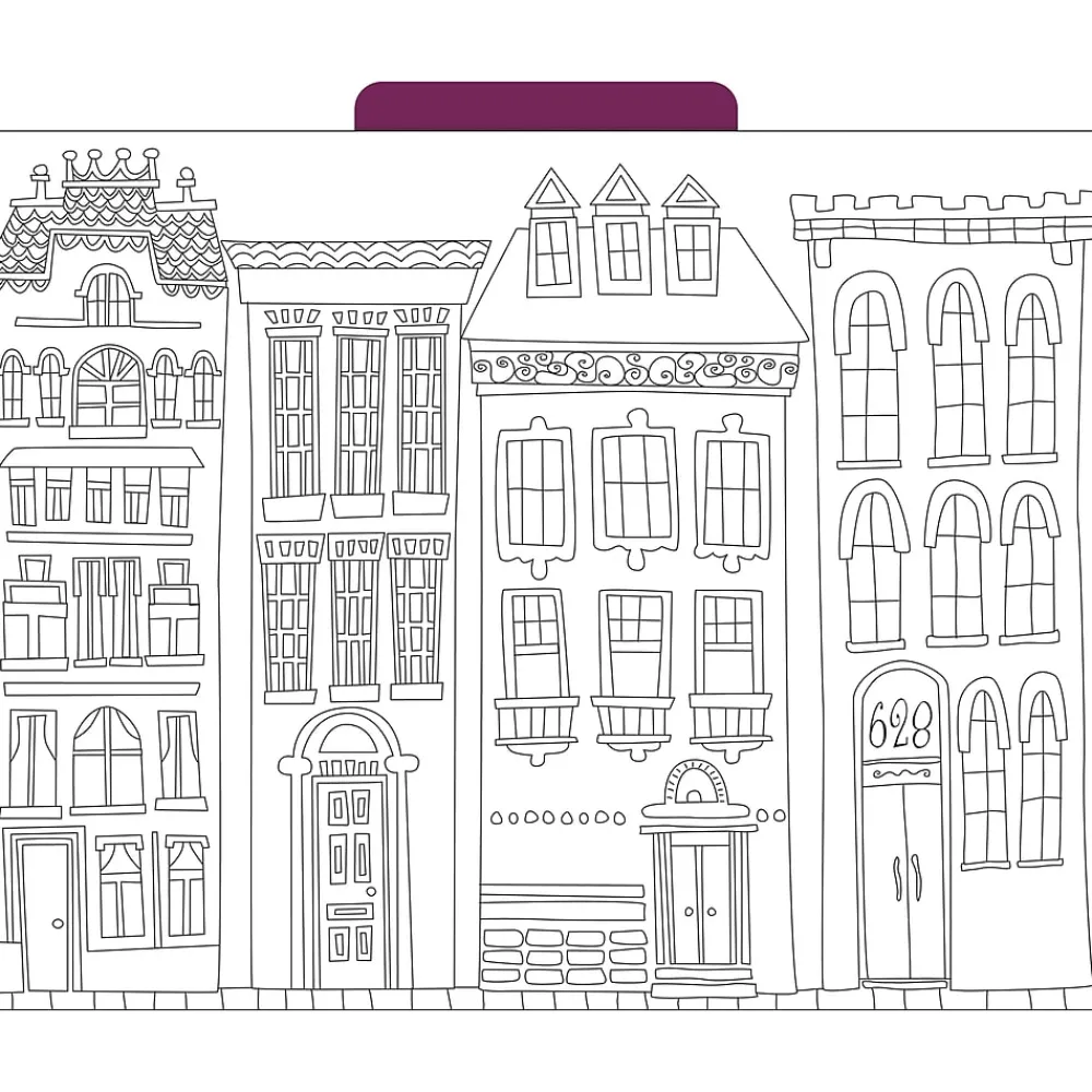 File Folders|Barker Creek Color Me! File Folder Set, 1/3-Cut Tab, Letter Size, Cityscapes, 12/Pack (2005)