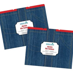 File Folders|Barker Creek Denim Letter-Size File Folders, 24/Set (BC3942)