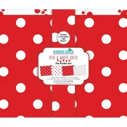 File Folders|Barker Creek File Folder Set, 1/3-Cut Tab, Letter Size, Red & White Dot, 12/Pack (2009)