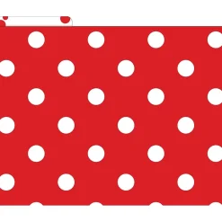 File Folders|Barker Creek File Folder Set, 1/3-Cut Tab, Letter Size, Red & White Dot, 36/Set (4393)