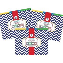 File Folders|Barker Creek File Folder Set, 1/3-Cut Tab, Letter Size, Nautical Chevron, 36/Set (4385)