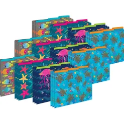 File Folders|Barker Creek File Folder Set, 1/3-Cut Tab, Letter Size, Kai Ola, 36/Set (4383)