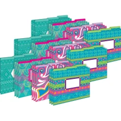 File Folders|Barker Creek File Folder Set, 1/3-Cut Tab, Letter Size, Bohemian, 36/Set (4375)