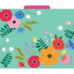 File Folders|Barker Creek File Folder Set, 1/3-Cut Tab, Letter Size, Petals & Prickles, 12/Pack (2000)