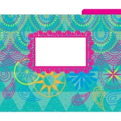 File Folders|Barker Creek File Folder Set, 1/3-Cut Tab, Letter Size, Bohemian, 12/Pack (2002)
