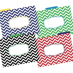 File Folders|Barker Creek File Folder Set, 1/3-Cut Tab, Letter Size, Nautical Chevron, 12/Pack (2007)