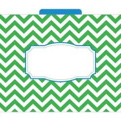 File Folders|Barker Creek File Folder Set, 1/3-Cut Tab, Letter Size, Nautical Chevron, 12/Pack (2007)