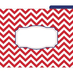File Folders|Barker Creek File Folder Set, 1/3-Cut Tab, Letter Size, Nautical Chevron, 12/Pack (2007)
