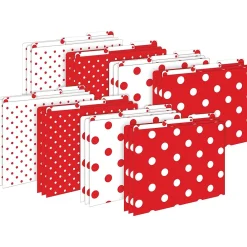 File Folders|Barker Creek File Folder Set, 1/3-Cut Tab, Letter Size, Red & White Dot, 24/Set (4392)
