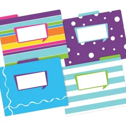 File Folders|Barker Creek File Folder Set, 1/3-Cut Tab, Letter Size, Multicolored, 36/Set (4377)