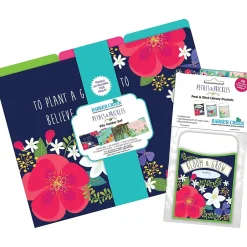 File Folders|Barker Creek Folder & Pocket Set, 1/3-Cut Tab, Letter Size, Petals & Prickles, 42/Set (4418)