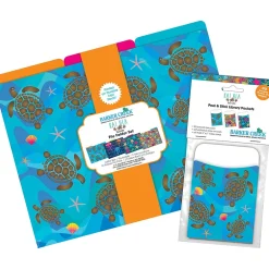 File Folders|Barker Creek Folder & Pocket Set, 1/3-Cut Tab, Letter Size, Kai Ola, 42/Set (4420)