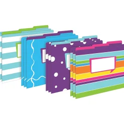 File Folders|Barker Creek Get Organized File Folder Set, 1/3-Cut Tab, Letter Size, Multicolored, 107/Set (140)