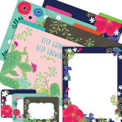 File Folders|Barker Creek Get Organized File Folder Set, 1/3-Cut Tab, Letter Size, Petals, 107/Set (143)