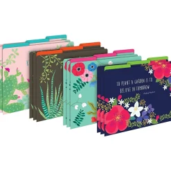 File Folders|Barker Creek Get Organized File Folder Set, 1/3-Cut Tab, Letter Size, Petals, 107/Set (143)