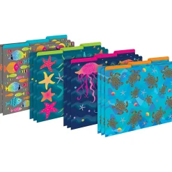 File Folders|Barker Creek Get Organized File Folder Set, 1/3-Cut Tab, Letter Size, Kai Ola Starfish, 107/Set (149)