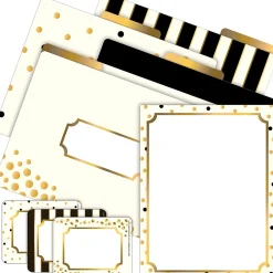 File Folders|Barker Creek Get Organized File Folder Set, 1/3-Cut Tab, Letter Size, Gold, 107/Set (139)