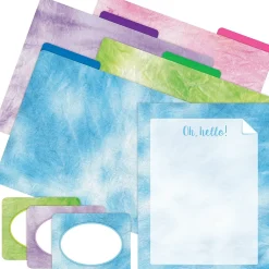 File Folders|Barker Creek Get Organized File Folder, 1/3-Cut Tab, Letter Size, Tie-Dye & Ombré, 107/Set (128)