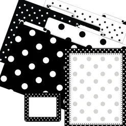 File Folders|Barker Creek Get Organized File Folder Set, 1/3-Cut Tab, Letter Size, Black & White Dot, 107/Set (136)