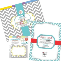 File Folders|Barker Creek Get Organized Beautiful Chevron File Folders, 1/3-Cut Tab, Letter Size, Assorted, 107/Set (137)