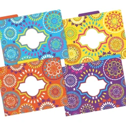 File Folders|Barker Creek Moroccan File Folder, 1/3-Cut Tab, Letter Size, Assorted, 12/Pack (2013)