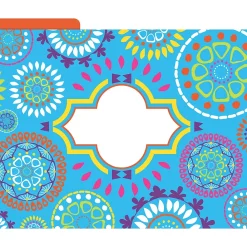 File Folders|Barker Creek Moroccan File Folder, 1/3-Cut Tab, Letter Size, Assorted, 12/Pack (2013)