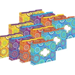 File Folders|Barker Creek Moroccan File Folder, 1/3-Cut Tab, Letter Size, Assorted, 36/Set (4401)