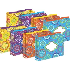 File Folders|Barker Creek Moroccan File Folder, 1/3-Cut Tab, Letter Size, Assorted, 24/Set (4400)