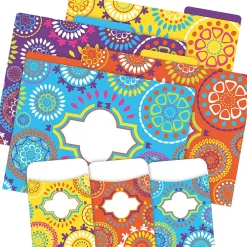 File Folders|Barker Creek Moroccan File Folder, 1/3-Cut Tab, Letter Size, Assorted, 42/Set (4413)