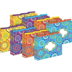 File Folders|Barker Creek Moroccan Letter-Size File Folders, Multi-Design Set, 24/Set (BC3959)