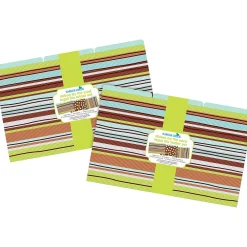 File Folders|Barker Creek Ribbon by the Yard Legal-Size File Folders, Multi-Design Set, 18/Set (BC3910)