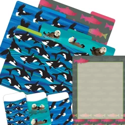 File Folders|Barker Creek Sea & Sky Salmon On-Trend Organizer Set, 92/Set (4100)