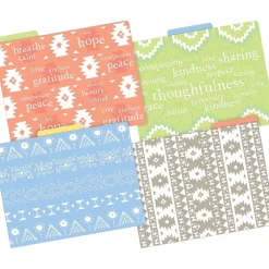 File Folders|Barker Creek Thoughtfulness File Folders, 3-Tab, Letter Size, Assorted, 12/Pack (BC1307)