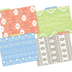 File Folders|Barker Creek Thoughtfulness File Folders, 1/3 Cut Letter-Size, Multi-Design, Fashion, 24/Set (BC3876)